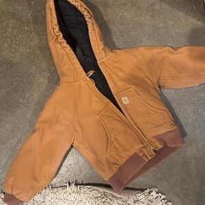 Carhartt Kids' Tan Hooded Puffer Jacket